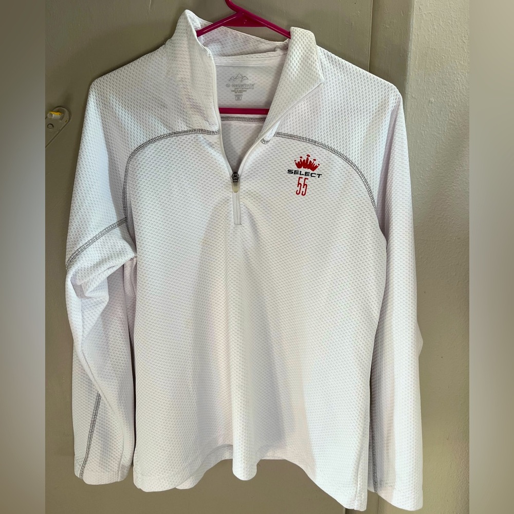 Bud Select 55 PERFORMANCE SIZE MEDIUM WHITE QUARTER ZIP #beer